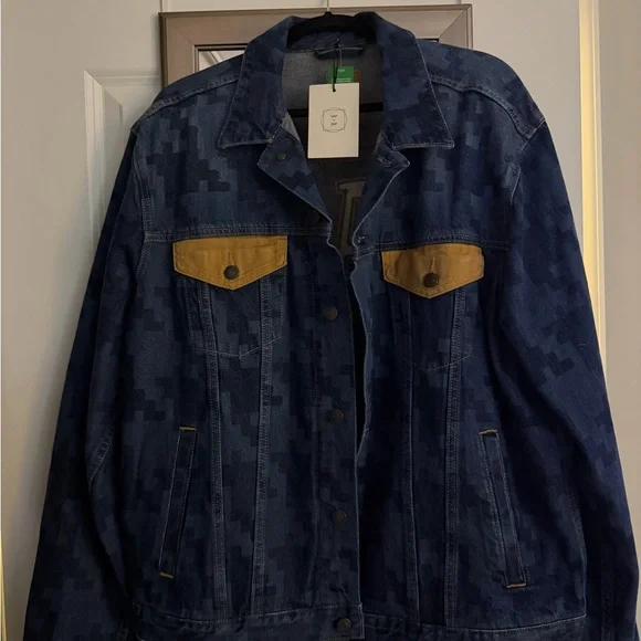 Dapper Dan Blue and Tan Denim Jacket DAP x GAP - Picture 4 of 6